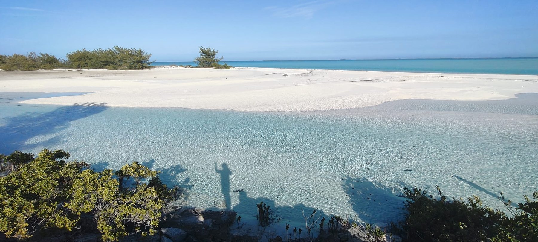 White sandbanks and turquoise water in the Bahamas, the delivery’s final destination
